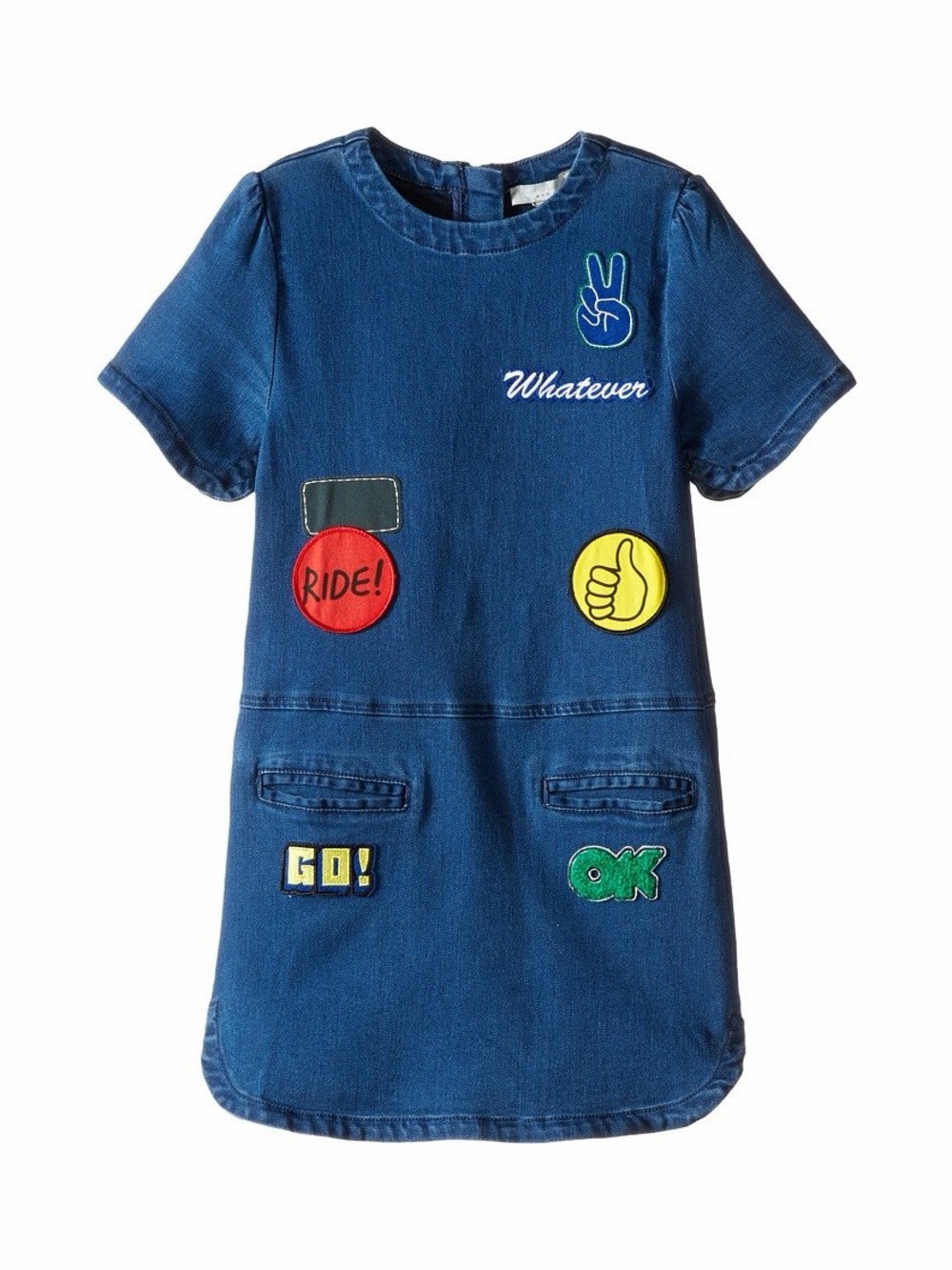 Stella McCartney Kids Maude Denim Dress With Badges | Back to School | Size 10
